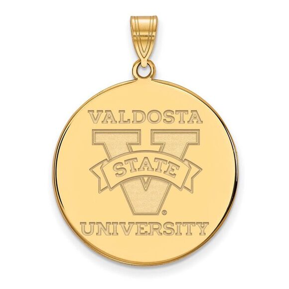 14k Yellow Gold Valdosta State XL Disc Pendant